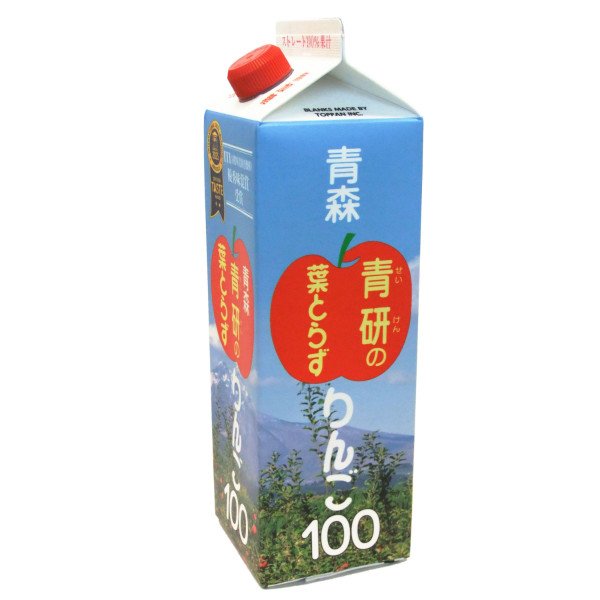 葉とらずりんご（1000g）3本入〜20本入 - りんごの青研